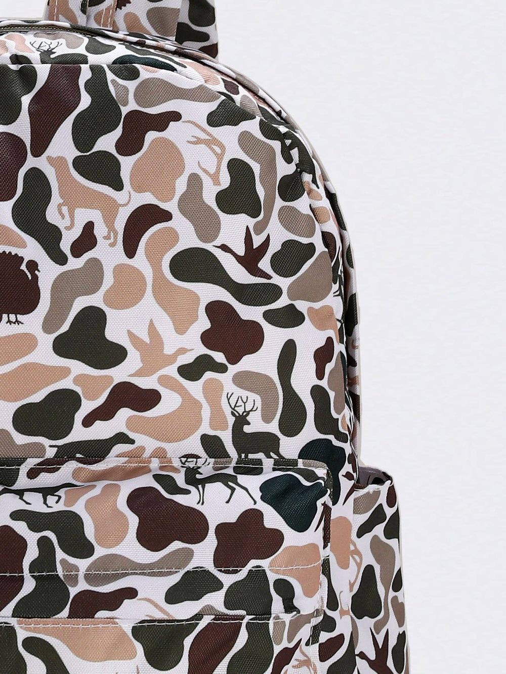 Deer Hunting Print Canvas Backpack