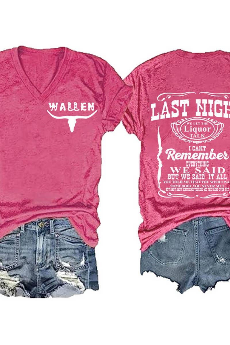Wallen - Last Night T-shirt- Tennessee Orange