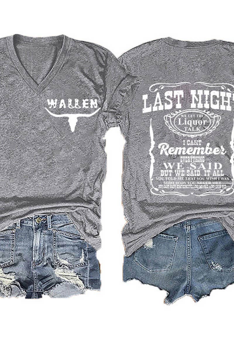 Wallen - Last Night T-shirt- Tennessee Orange