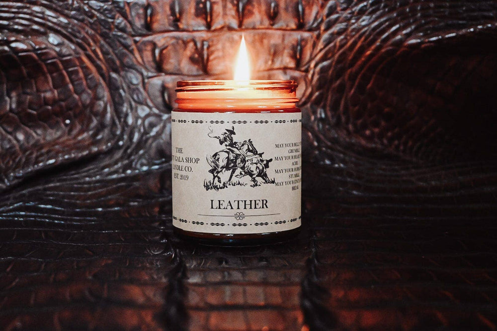 “Leather” Western Soy Candles