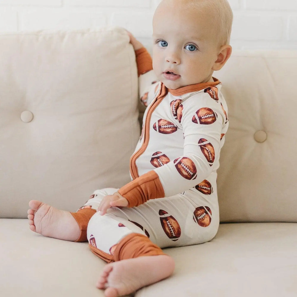 Football Print Bamboo Zippy