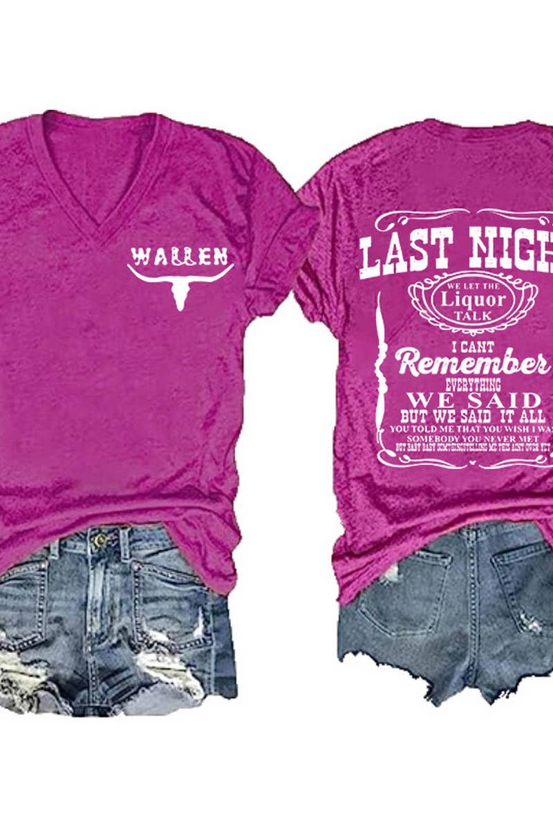 Wallen - Last Night T-shirt- Tennessee Orange