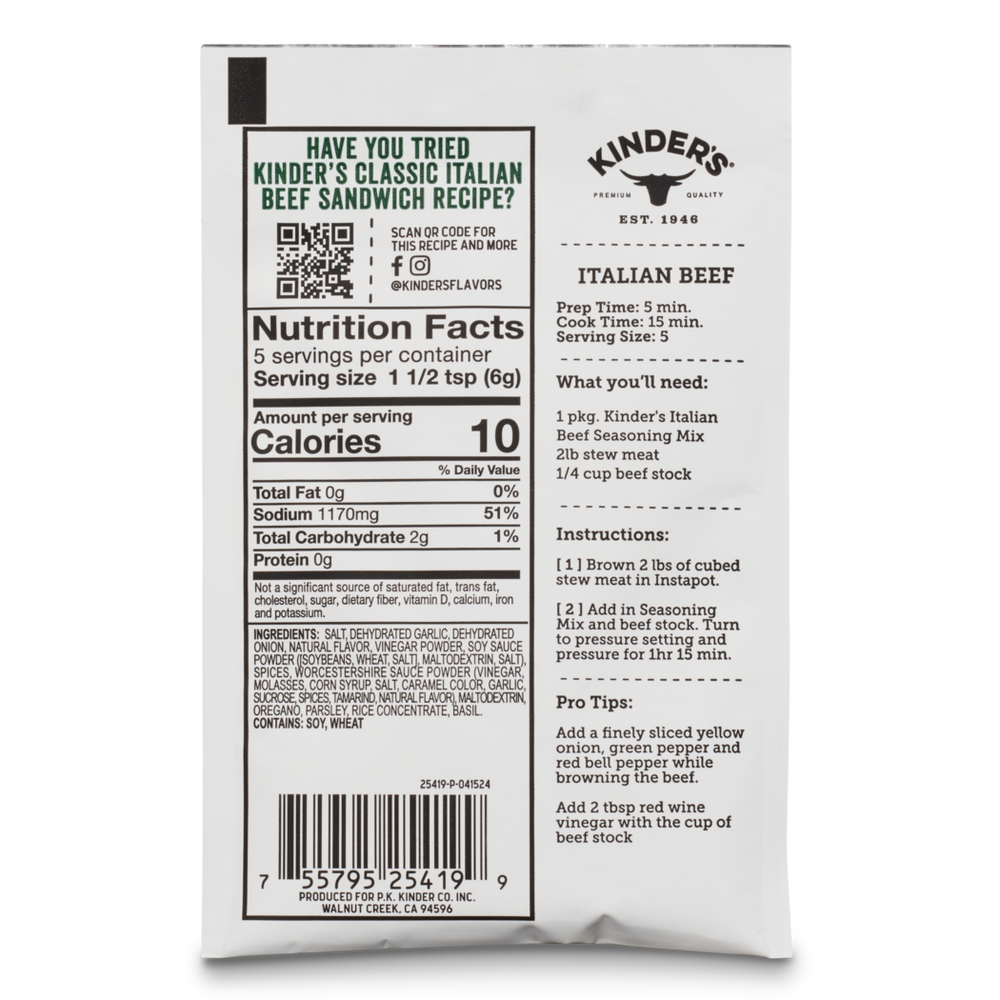 Beef Seasoning Italian Beef