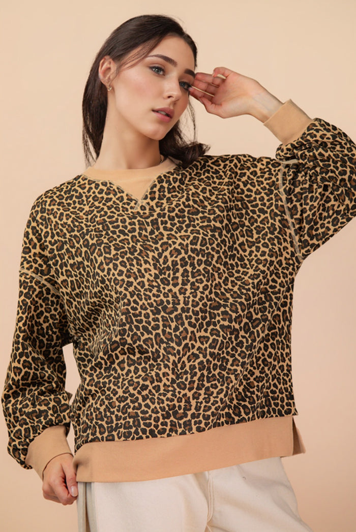 Leopard Print Casual Top