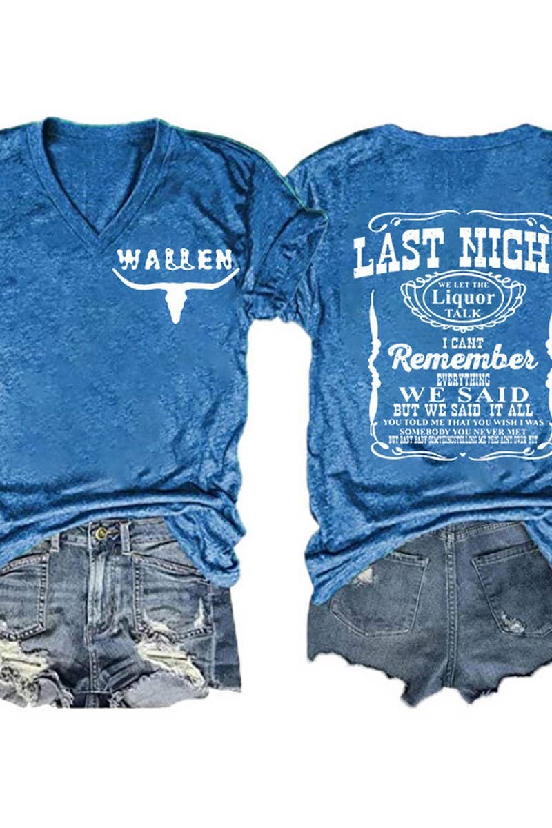 Wallen - Last Night T-shirt- Tennessee Orange