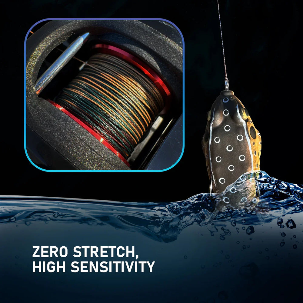 Reaction Tackle Braided Fishing Line - Fire Camo