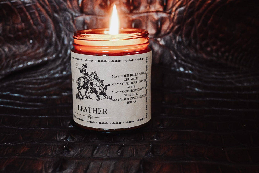 “Leather” Western Soy Candles