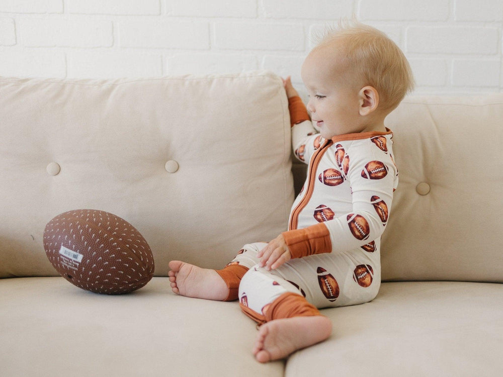 Football Print Bamboo Zippy