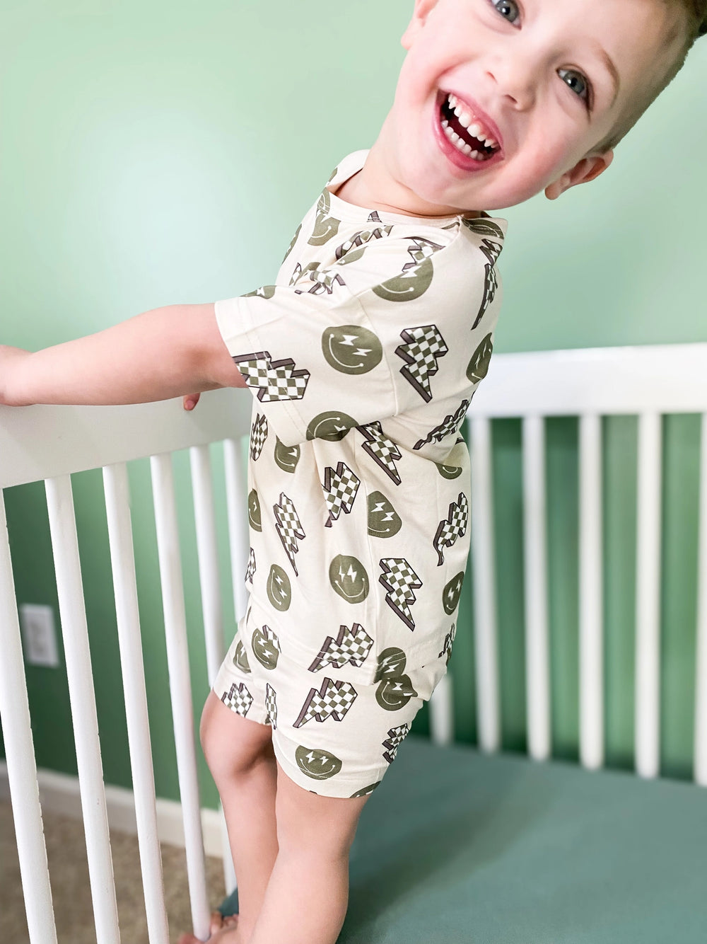 Electric Smiles Bamboo Short Set