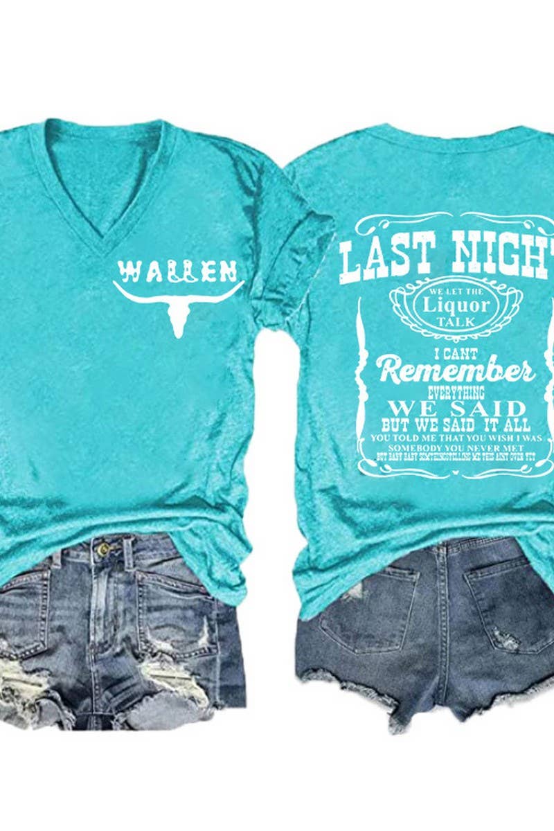 Wallen - Last Night T-shirt- Tennessee Orange
