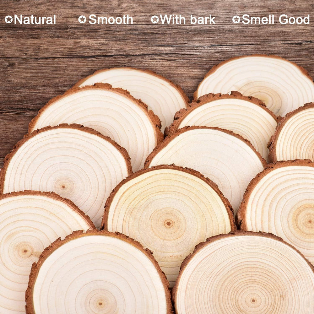 Unfinished Natural Wood Coasters- Set of 5