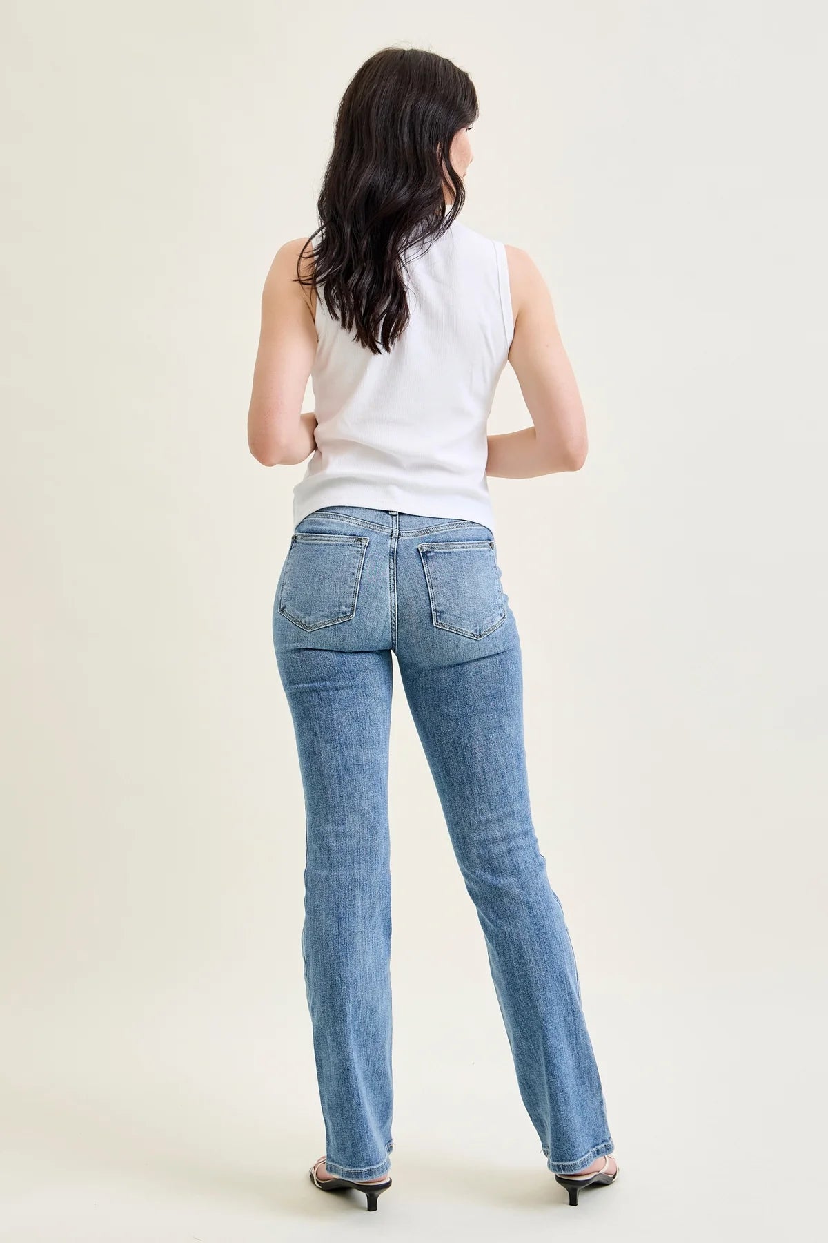 Ashley Mid-Rise Bootcut Jeans