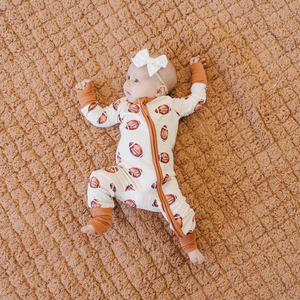 Football Print Bamboo Zippy