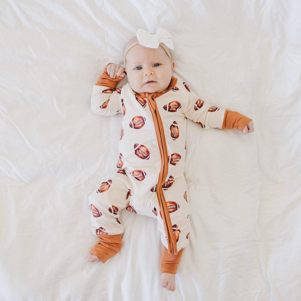 Football Print Bamboo Zippy
