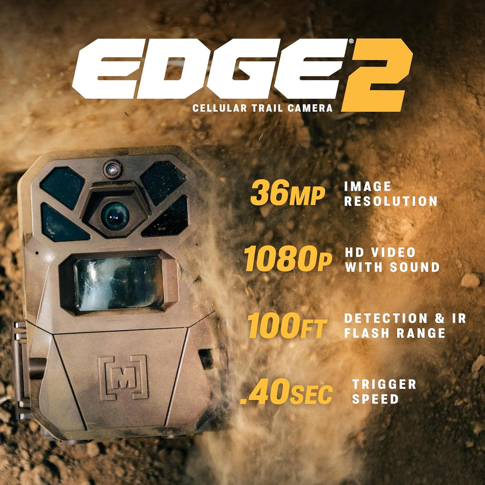 Moultrie Edge 2 Cellular Trail Camera - Auto Connect Nationwide 4G LTE - Pack of 2