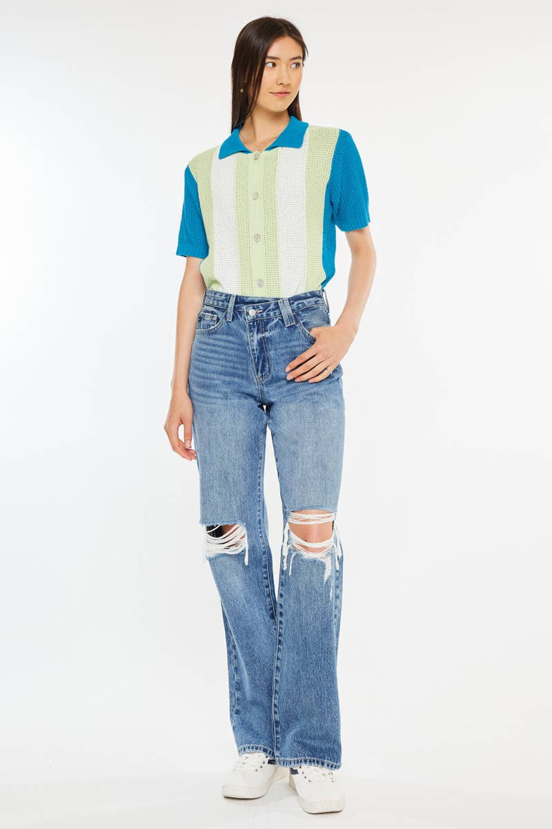 HIGH RISE 90’S CRISS CROSS STRAIGHT