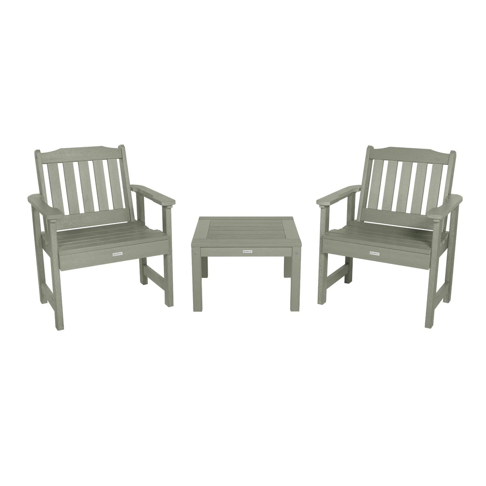 2 Lehigh Garden Chairs with 1 Square Side Table