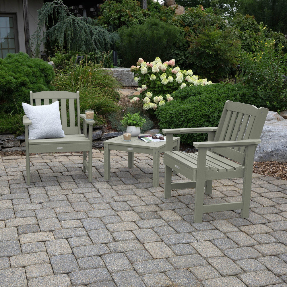 2 Lehigh Garden Chairs with 1 Square Side Table