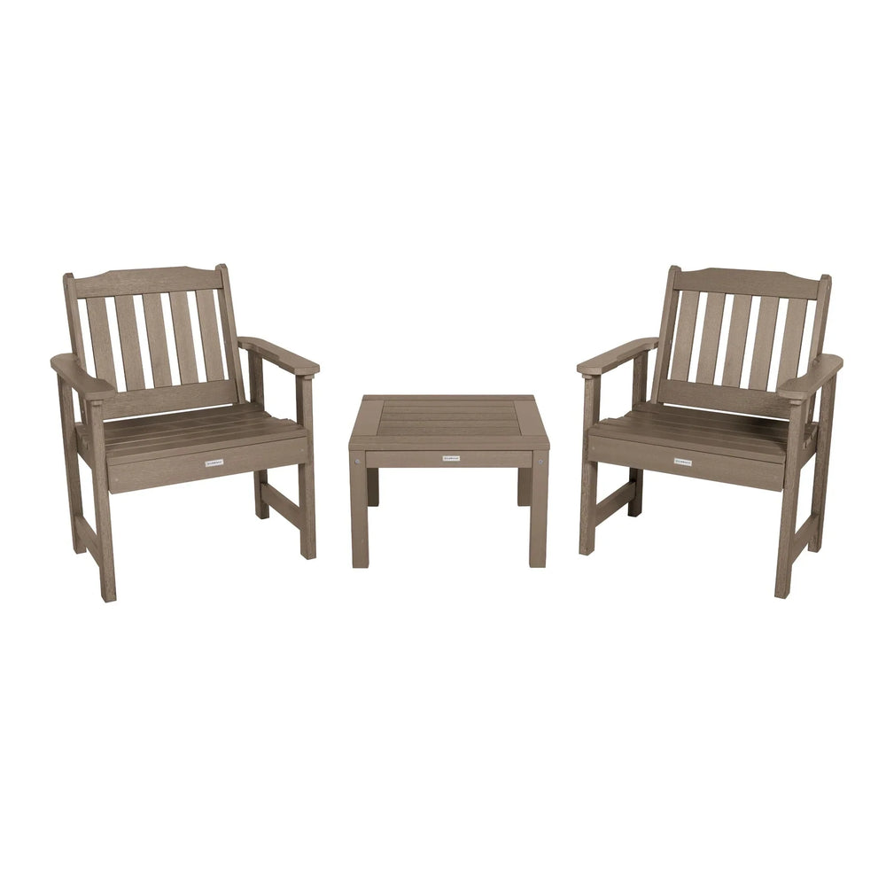 2 Lehigh Garden Chairs with 1 Square Side Table