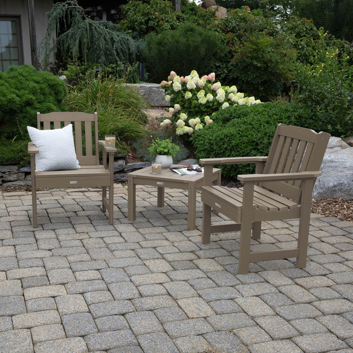 2 Lehigh Garden Chairs with 1 Square Side Table