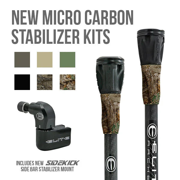 ELITE CARBON MICRO STABILIZER KIT 8/10"- Black