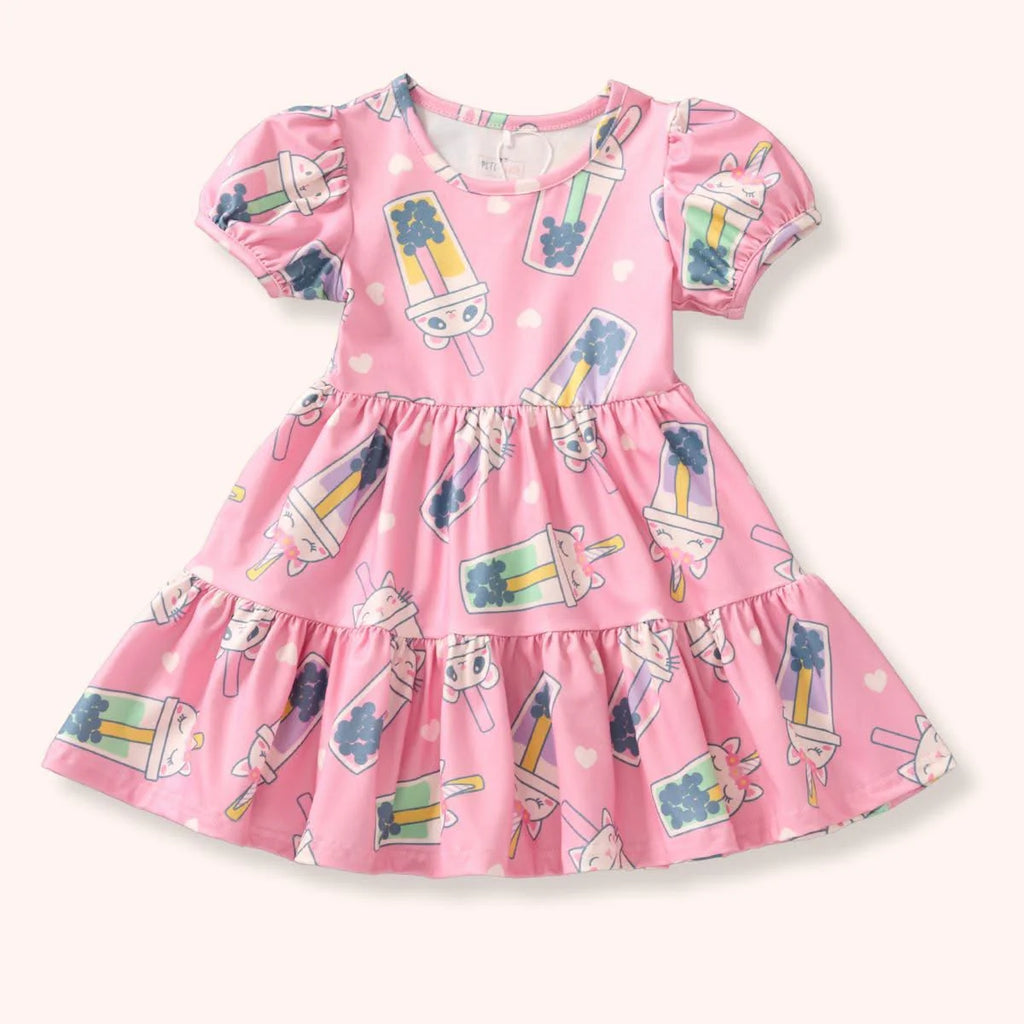 Cats & Boba Dress