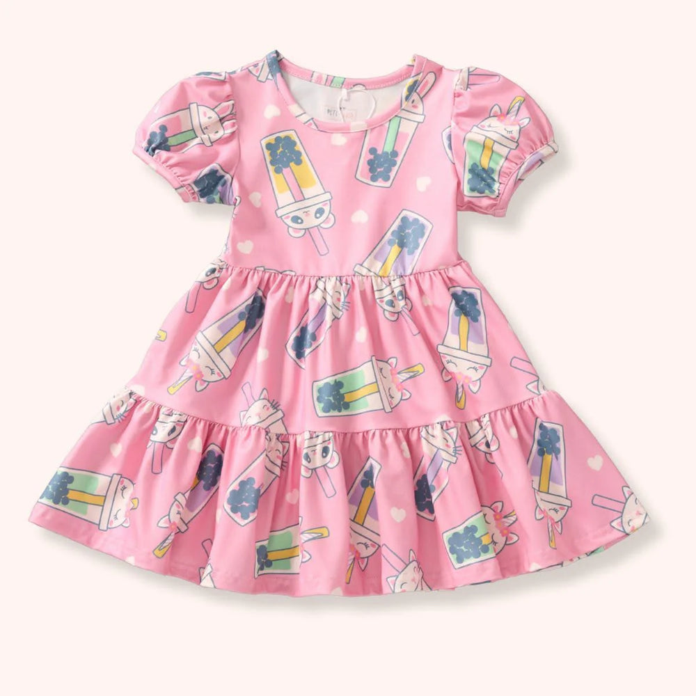 Cats & Boba Dress