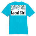 Local Girl Smoked Localflage Short Sleeve T-Shirt in Lagoon Blue