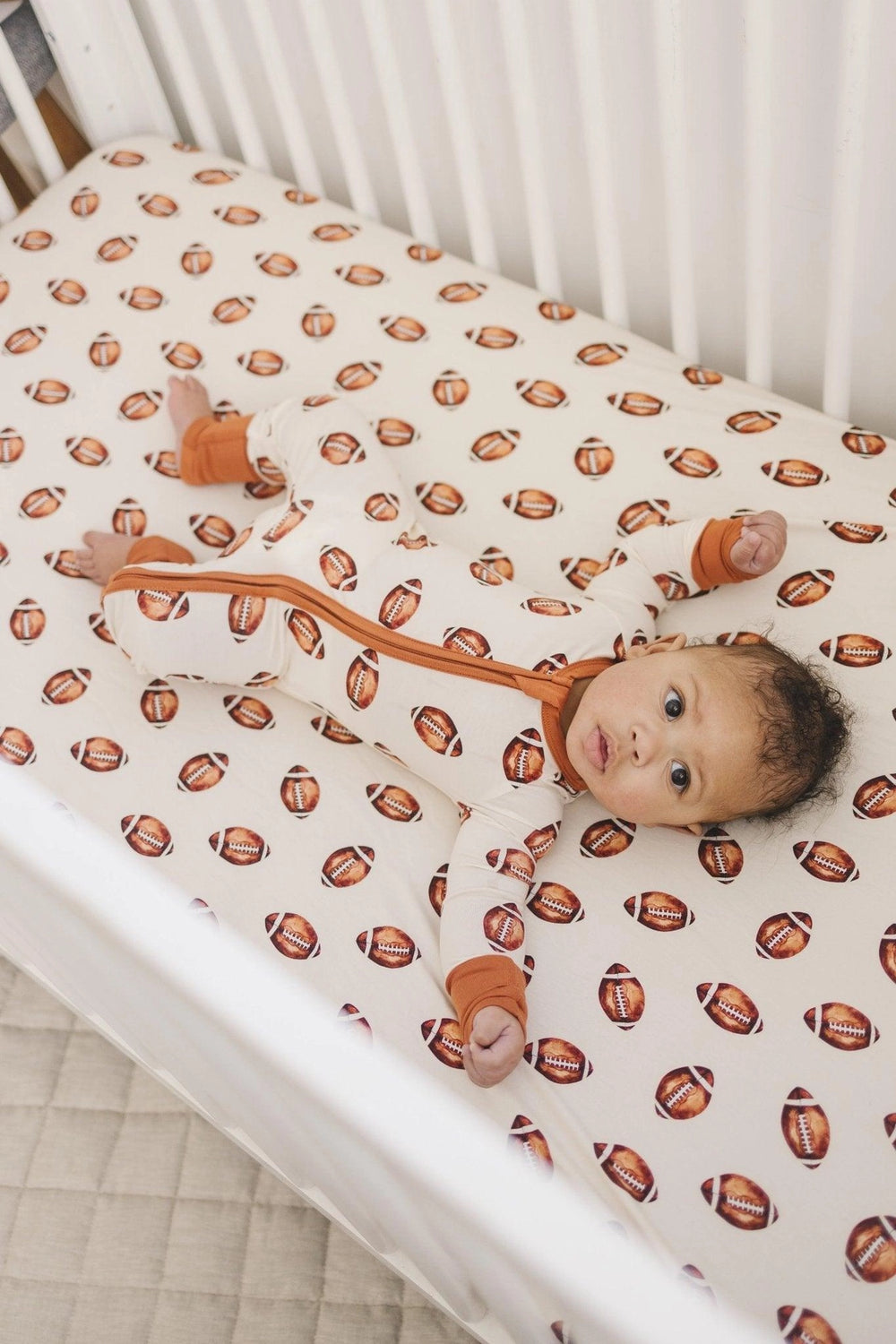 Football Print Bamboo Zippy