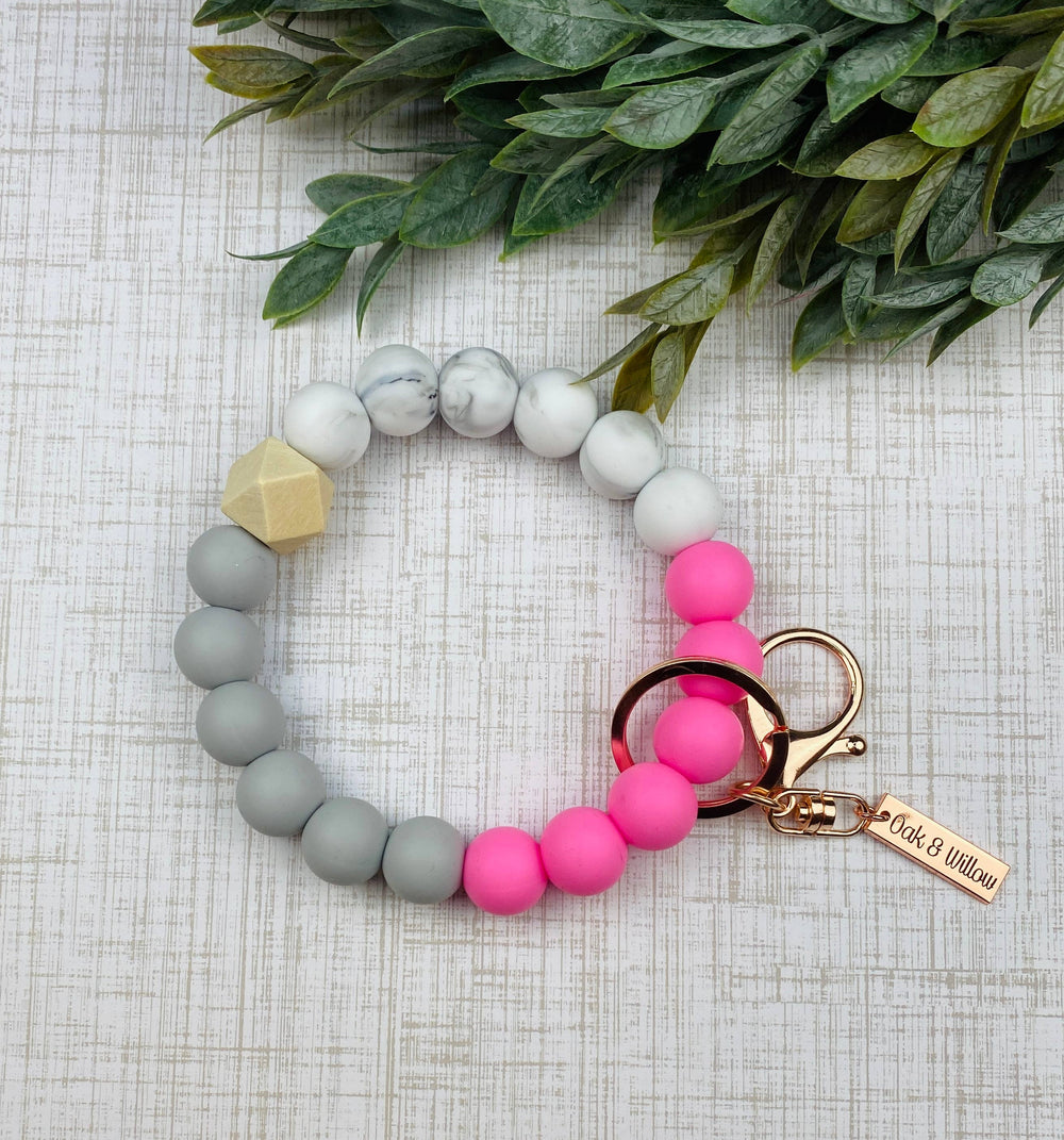 Silicone Beaded Wristlet- multiple colors