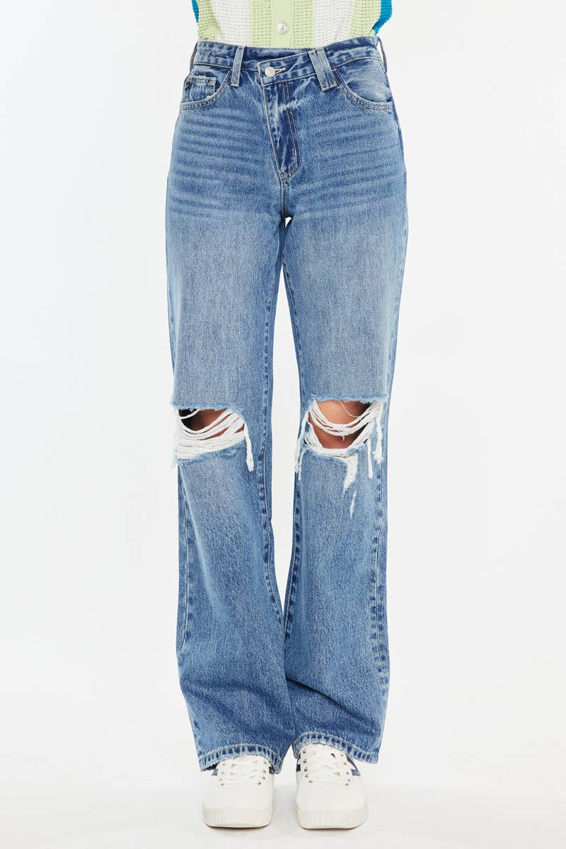 HIGH RISE 90’S CRISS CROSS STRAIGHT