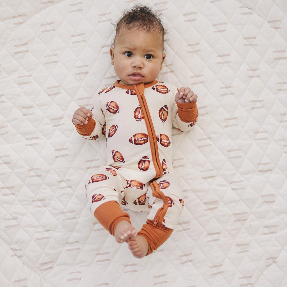 Football Print Bamboo Zippy