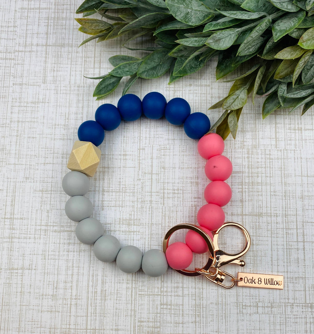 Silicone Beaded Wristlet- multiple colors