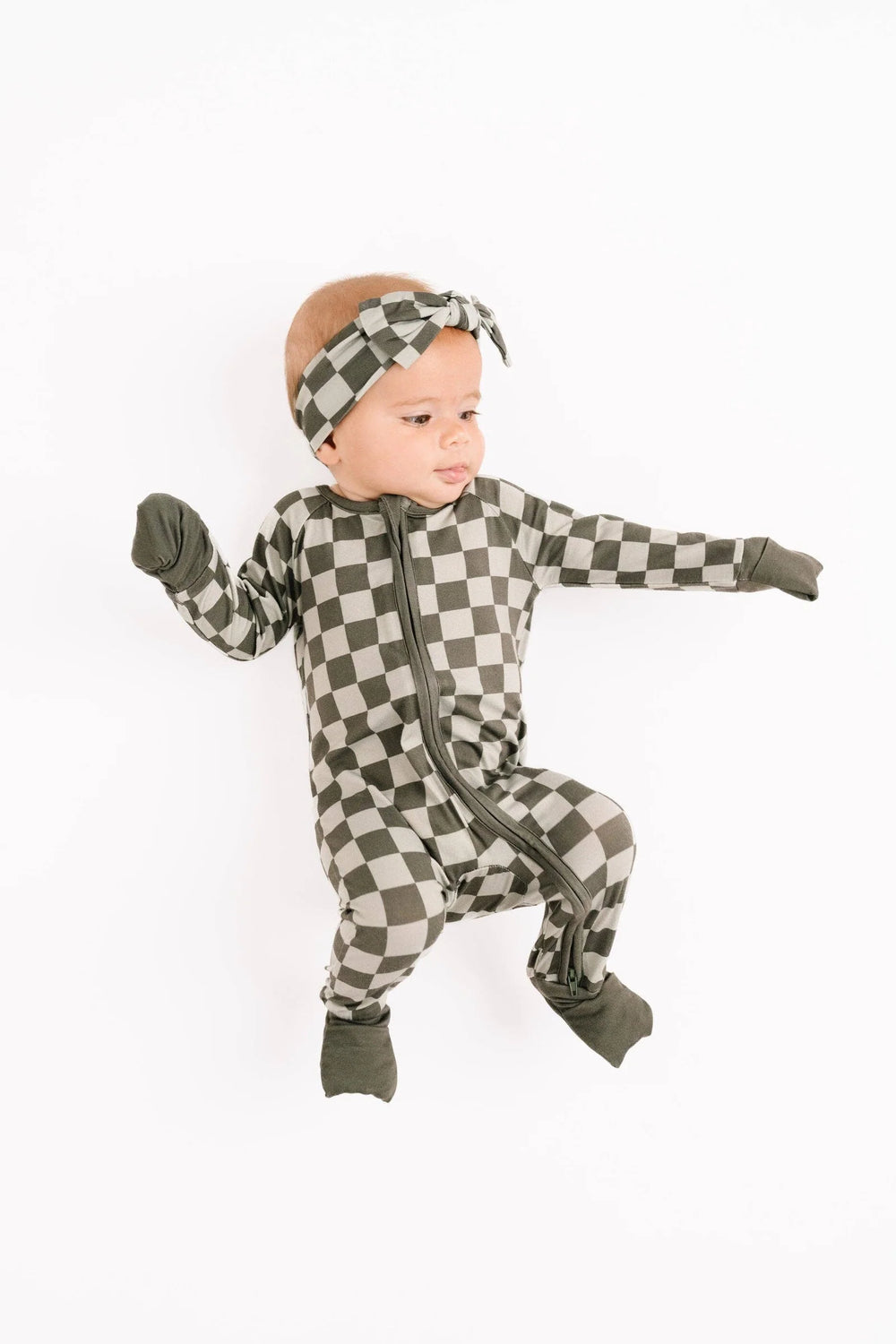 Pine Checkered Bamboo Zippy