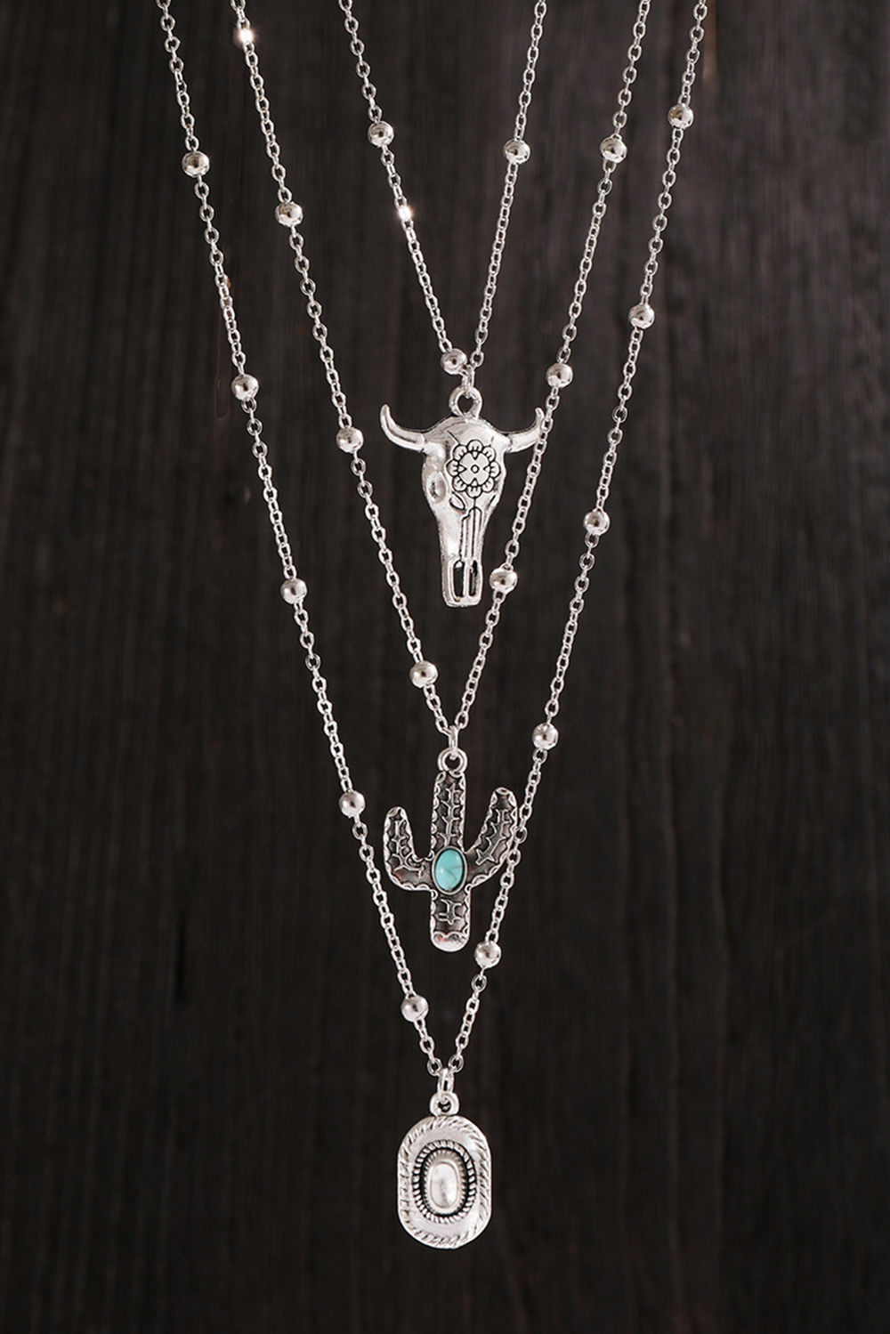 Western Pendant Adjustable Multi Layer Necklace