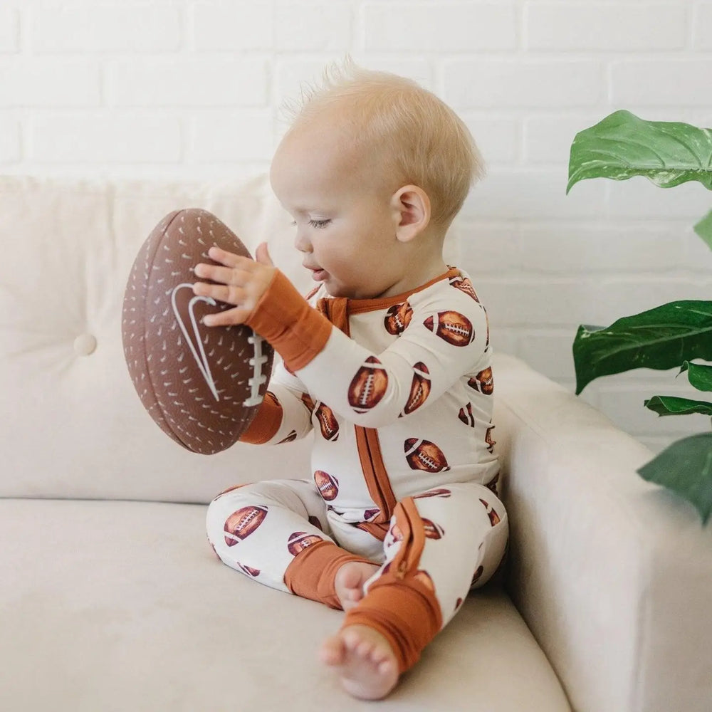 Football Print Bamboo Zippy