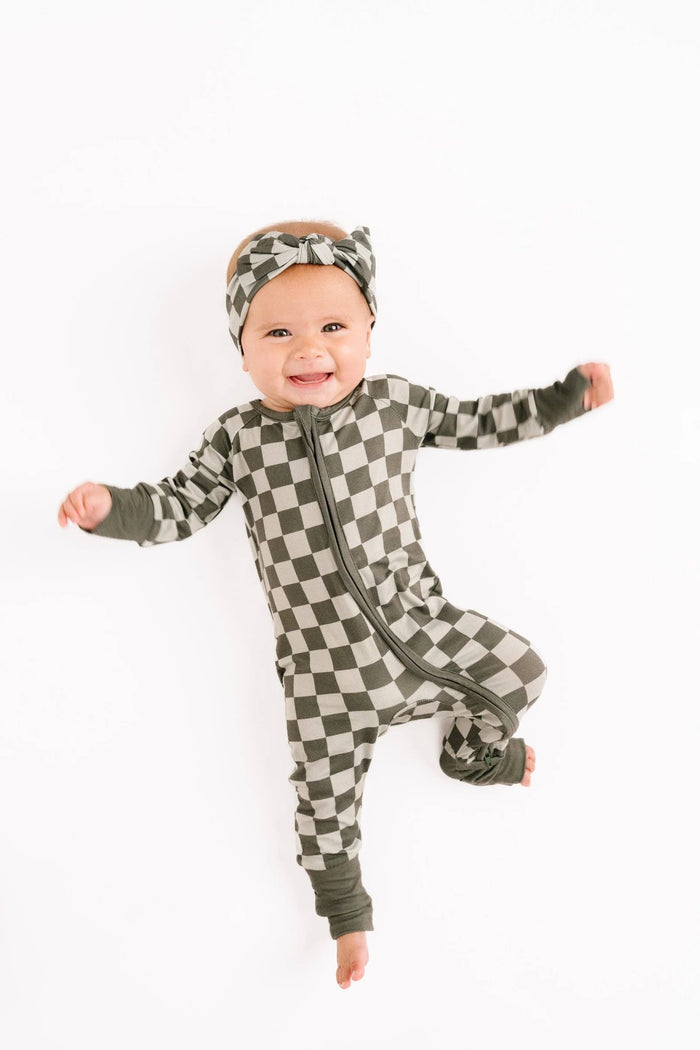 Pine Checkered Bamboo Zippy