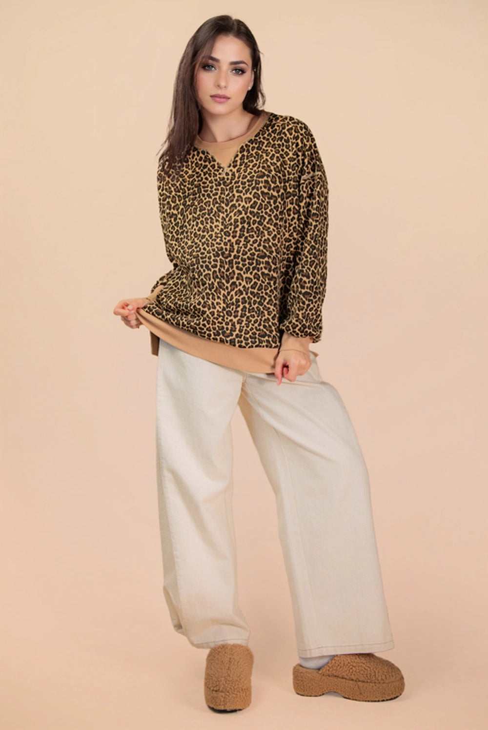 Leopard Print Casual Top