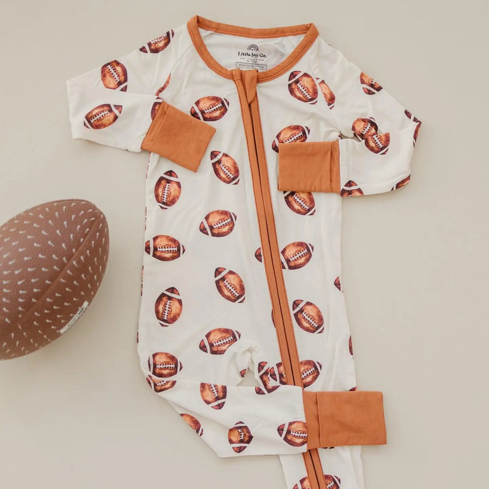 Football Print Bamboo Zippy