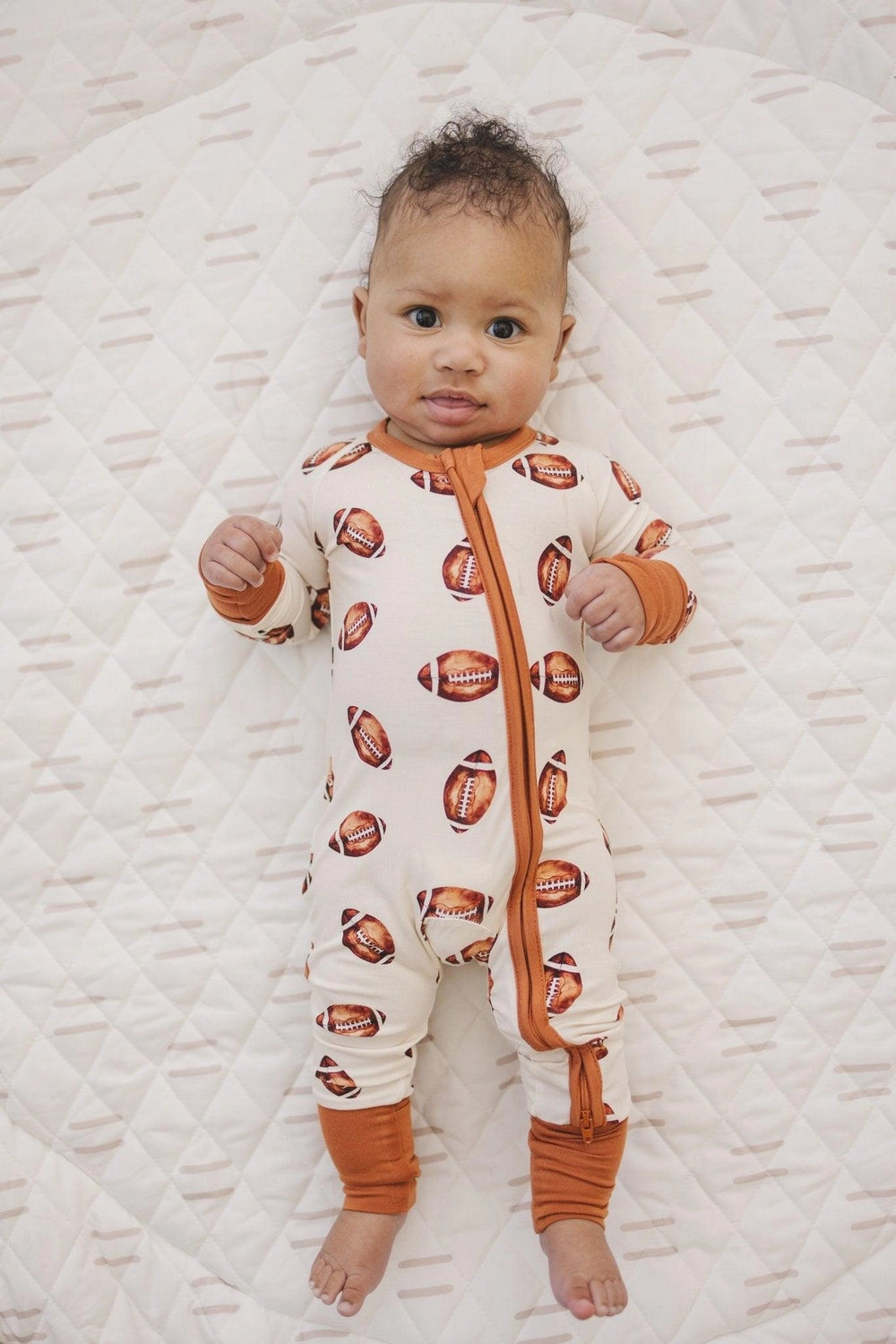 Football Print Bamboo Zippy