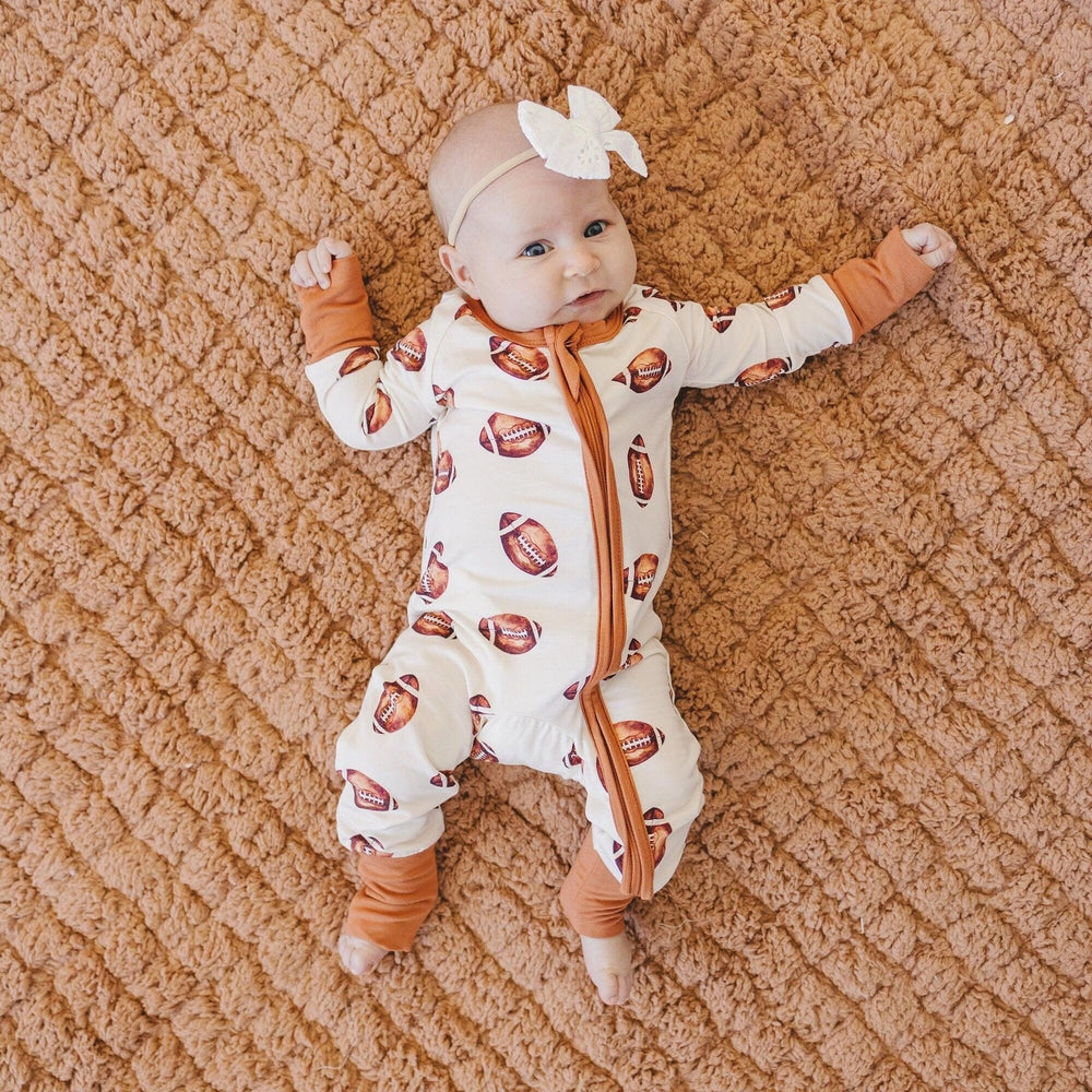 Football Print Bamboo Zippy