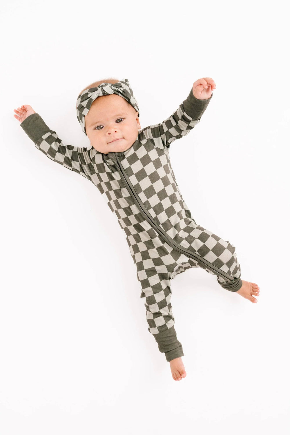 Pine Checkered Bamboo Zippy